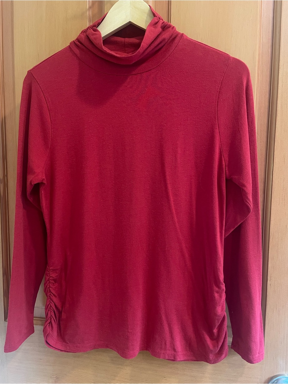 Coldwater Creek Mock Long-sleeve Turtleneck, Red